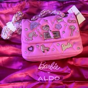 Aldo Pink Quilted Bag with Embellishments